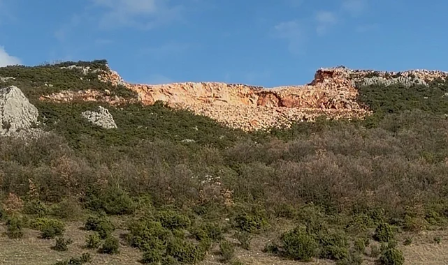 Bursa'da taş ocağında kaya düşmesi çiftçileri tedirgin etti!