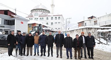 Canik'te kar mesaisi: Kaymakam Aydın ve Başkan Sandıkçı sahada