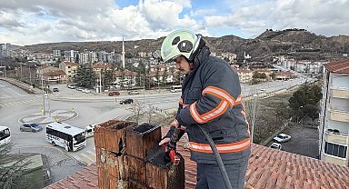 Çankırı'da korkutan baca yangını