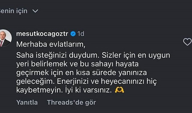 Çocukların videolu halı saha çağrısına Başkan Kocagöz'den yeşil ışık