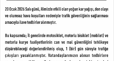 Elazığ'da motosiklet, mobilet ve motorlu kuryelerin trafik yasakları uzatıldı