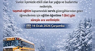 Elazığ'ın iki ilçesinde taşımalı eğitime ara verildi
