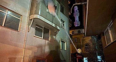 Elektrikli soba yangına neden oldu: Daire alev alev yandı