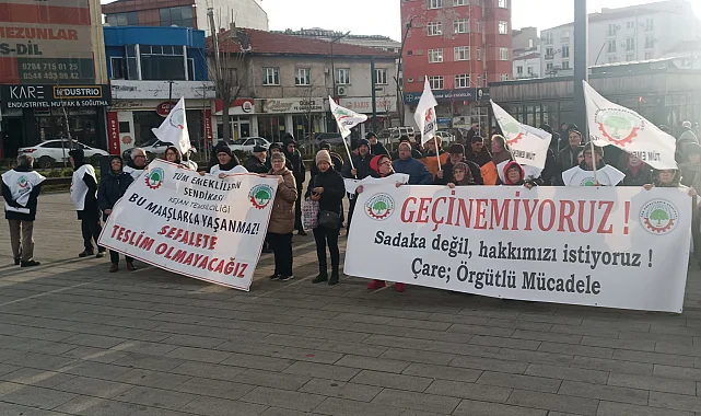 Emekliler Keşan'da geçim isyanını yükseltti