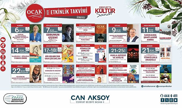 Esenyurt'ta Ocak ayı kültür ve sanat etkinlikleri başlıyor