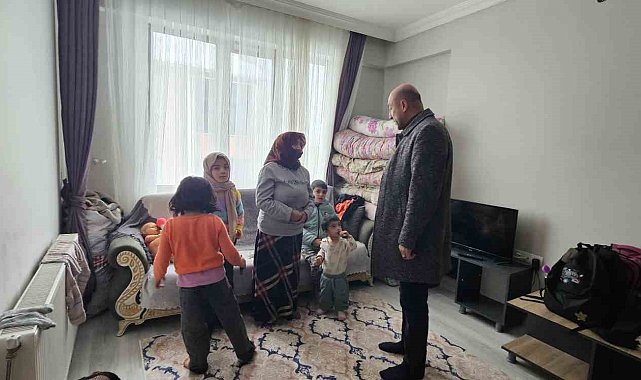 Hasköy'de 4 çocuklu anneye belediye ve kaymakamlık desteği