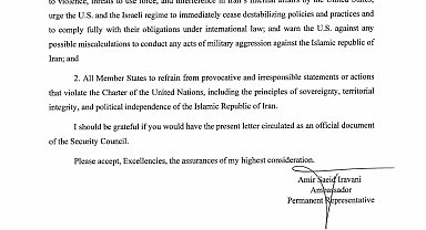 İran, BM'ye gönderdiği mektupta protestolardaki ölümlerden ABD ve İsrail'i sorumlu tuttu