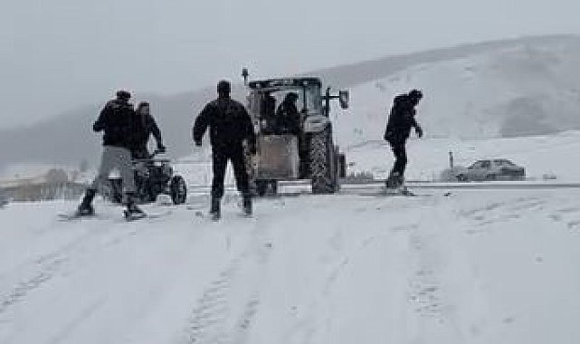 Kar yağışı sonra eğlenceli anlar