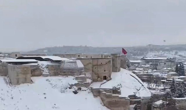 Kar yağışı sonrası Gaziantep'te kartpostallık görüntüler