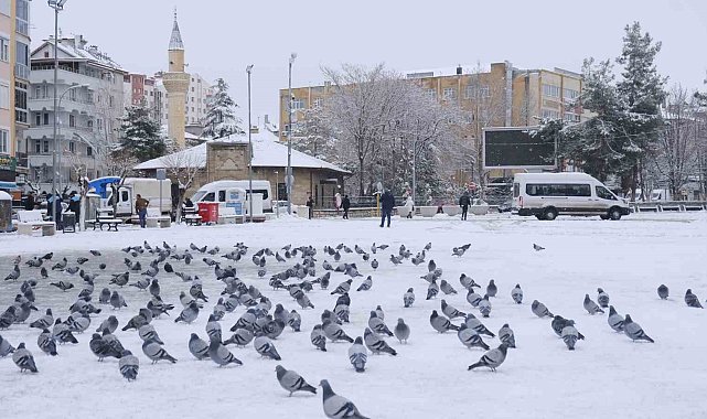 Karaman'da kar yağışı sevindirirken kartpostallık manzaralar oluştu