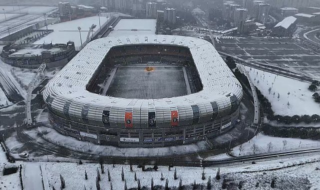 Karla kaplanan Başakşehir havadan görüntülendi