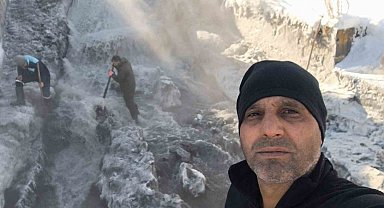 Kars'ta HES çalışanlarının eksi 30 derece soğukta 'buz kırma' mesaisi