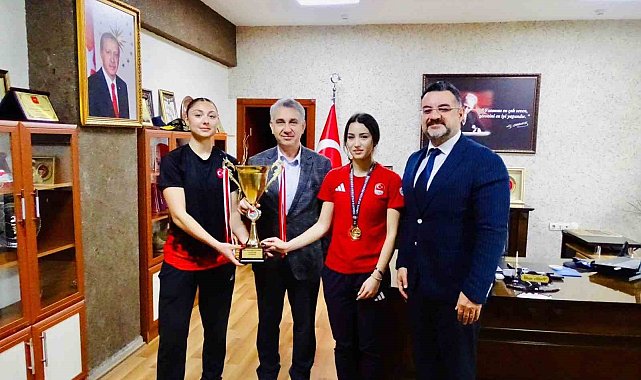 Kaymakam Abay, şampiyonlar ile bir araya geldi