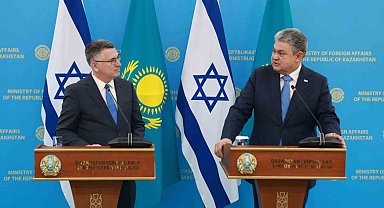 Kazakistan Dışişleri Bakanı Koşerbayev, İsrailli mevkidaşı Saar ile görüştü