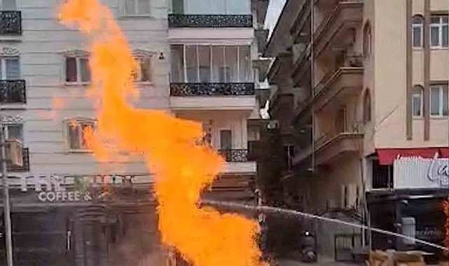 Kırıkkale'de doğal gaz boru hattı patladı, alevler metrelerce yükseldi