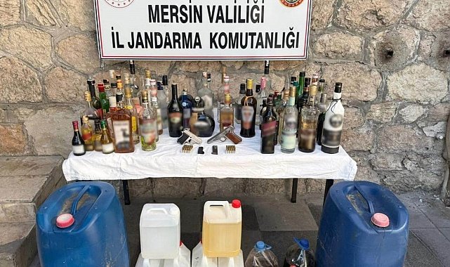 Mersin'de 400 litre sahte içki ele geçirildi