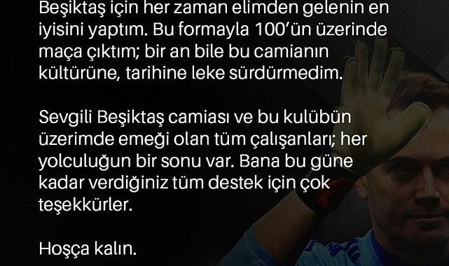 Mert Günok'tan veda mesajı