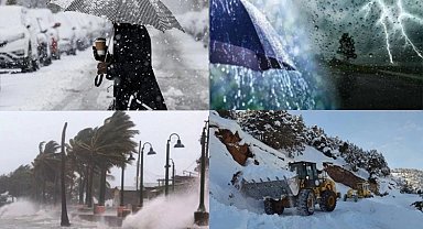 Meteoroloji'den kuvvetli yağış, kuvvetli rüzgar, fırtına, kar uyarısı