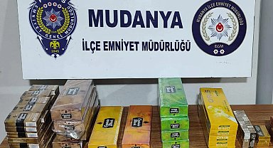 Mudanya'da 219 paket kaçak sigara ele geçirildi