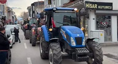 Mudanyalı köylülerden ortak malların satışına traktörlü protesto!
