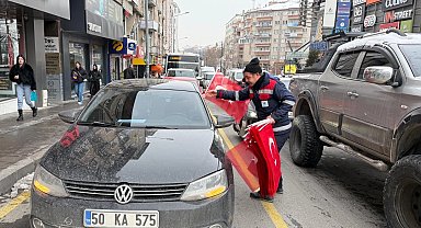 Nevşehir'de sokaklar Türk bayraklarıyla donatıldı