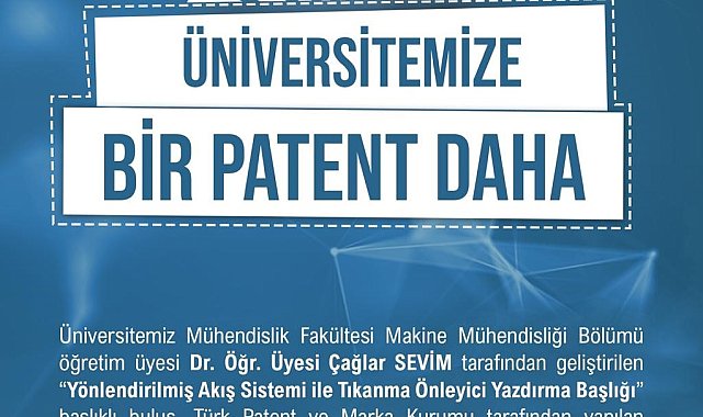 Niğde Ömer Halisdemir Üniversitesi bir patent daha aldı