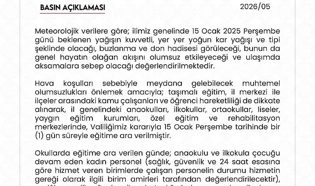 Niğde'de eğitime kar engeli