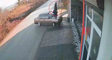 Ordu'da buzlu yolda otomobilin çarptığı yaşlı adam metrelerce havaya savruldu