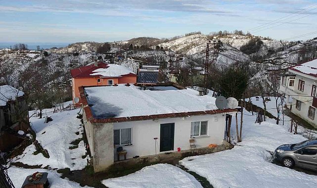 Ordu'nun yükseklerinde kar manzaraları