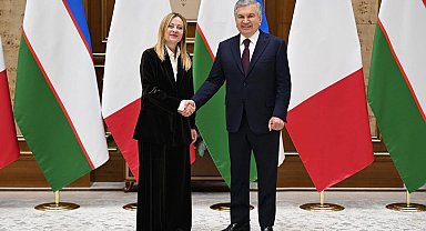 Özbekistan Cumhurbaşkanı Mirziyoyev, İtalya Başbakanı Meloni ile görüştü