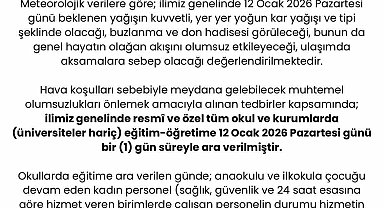 Sakarya'da eğitime kar tatili