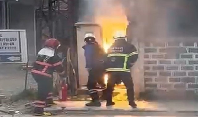 Sakarya'da trafo yangınındaki patlama paniğe neden oldu