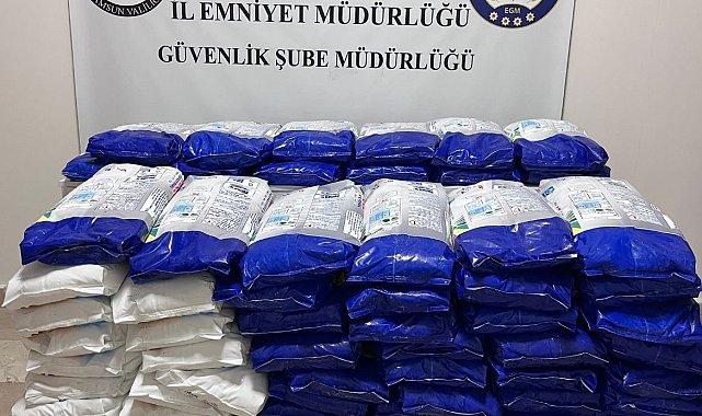 Samsun'da 1 ton 110 kilo sahte toz deterjan ele geçirildi