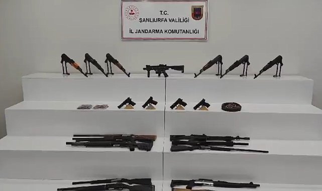 Şanlıurfa'da çok sayıda silah ve mühimmat ele geçirildi: 7 gözaltı