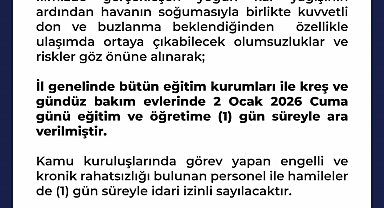 Şanlıurfa'da eğitime 1 gün ara verildi