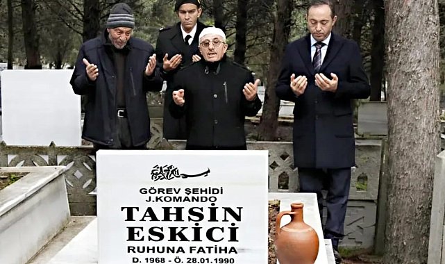 Şehit Jandarma Komando Er Tahsin Eskici kabri başında anıldı