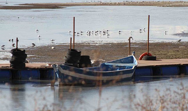 Şiddetli soğuklar Beyşehir Gölü kıyılarının buz tutmasına yol açtı