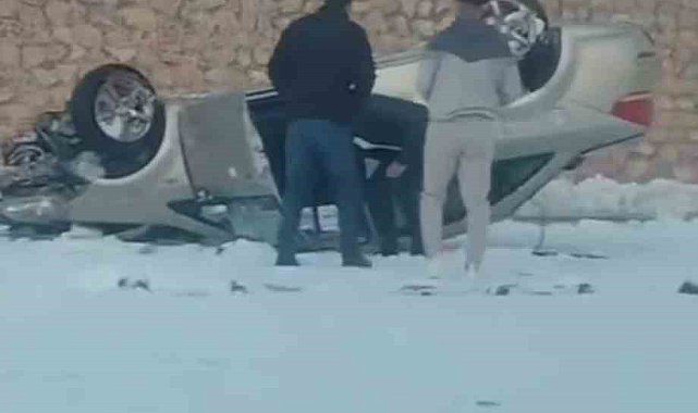 Siirt'te takla atan otomobilin sürücüsü yaralandı