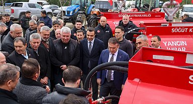 Söğüt'te köylere destek: 15 adet su tankeri teslim edildi