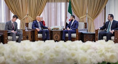 Suriye Devlet Başkanı eş-Şara, ABD'nin Suriye Özel Temsilcisi Barrack'ı kabul etti