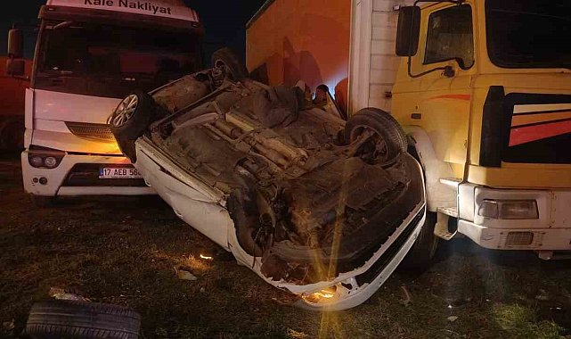 Takla atan otomobilden sağ çıktı