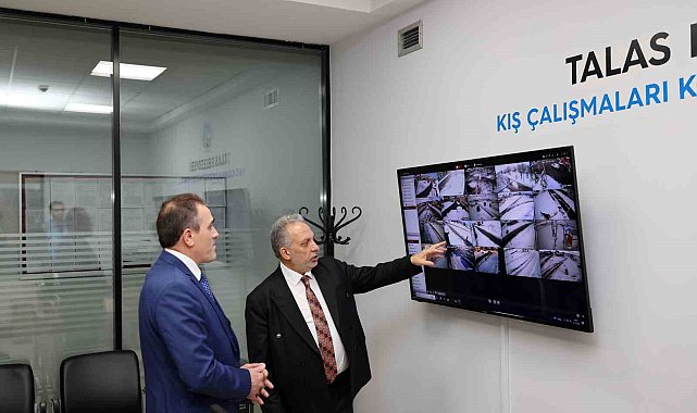 Talas'ta kış çalışmalarına teknolojik takip