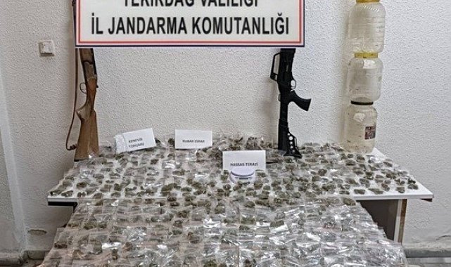 Tekirdağ'da uyuşturucu operasyonunda satışa hazır esrar ele geçirildi