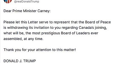 Trump, Kanada Başbakanı Carney'e yaptığı Gazze Barış Kurulu'na katılım davetini geri çekti