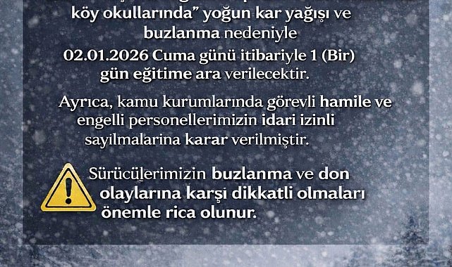 Tufanbeyli'de eğitime kar engeli