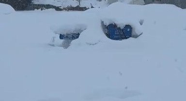 Tunceli'de kar yüküne dayanamayan iş yerinin çatısı çöktü