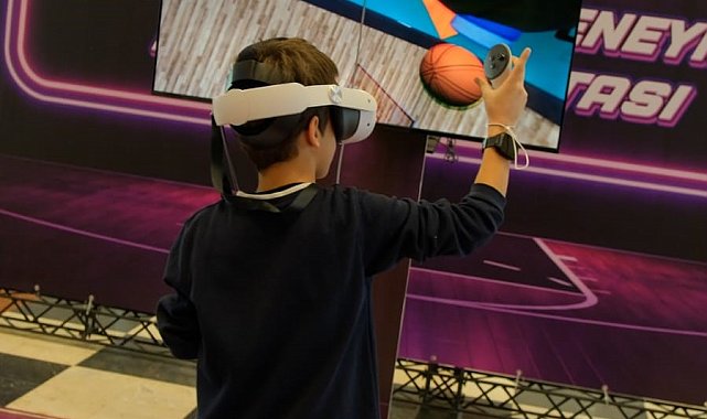 VR Basketbol Heyecanı M1 Konya AVM'de yoğun ilgi gördü