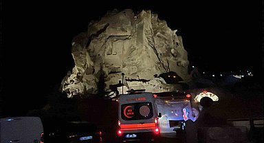 60 metrelik Uçhisar Kalesi'nde hayat kurtaran dayanışma