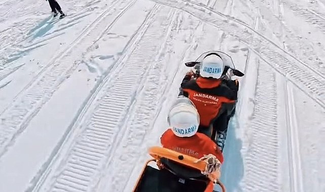 Abalı Kayak Merkezi'nde JAK timlerinden güvenlik devriyesi
