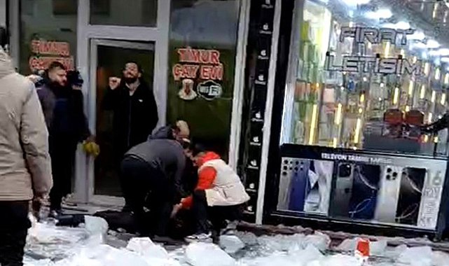 Ağrı'da çatıdan düşen kar ve buz kütlesi 1 kişiyi yaraladı